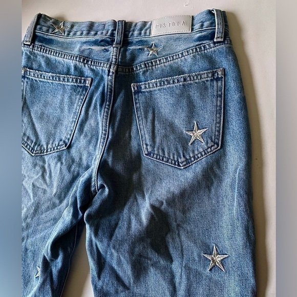 Pistola - Charlie Star Embroidered Straight Leg Jean – Supernova - Picture 9 of 16